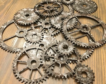 Colección de 16 Steampunk Wood Gears - Corte Láser