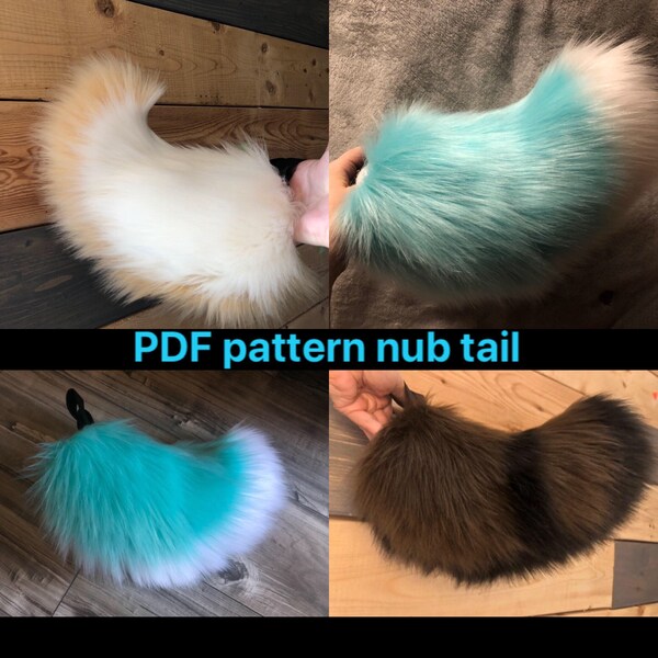 PDF-patroon voor handgebreid fursuit 8 inch Nub-staart! Voor afdrukken op papier van 8,5 x 11. ALLEEN digitaal printen, er worden geen producten verzonden