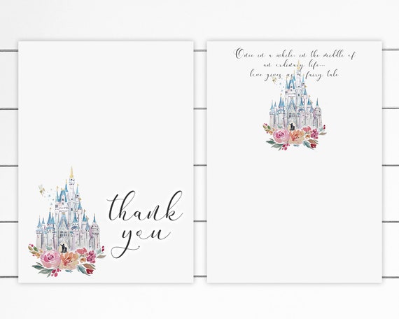 Fairytale Castle Bridal Shower Invitation: Watercolor Floral (Digital Download)