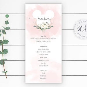 Magic Baby Shower Menu: Editable Template, Multiple Colors (Instant Download)