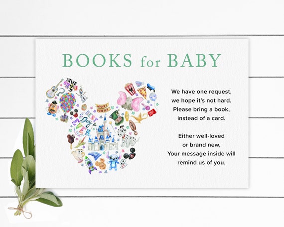 Matching Books For Baby Baby Shower Insert Card, Instant Download