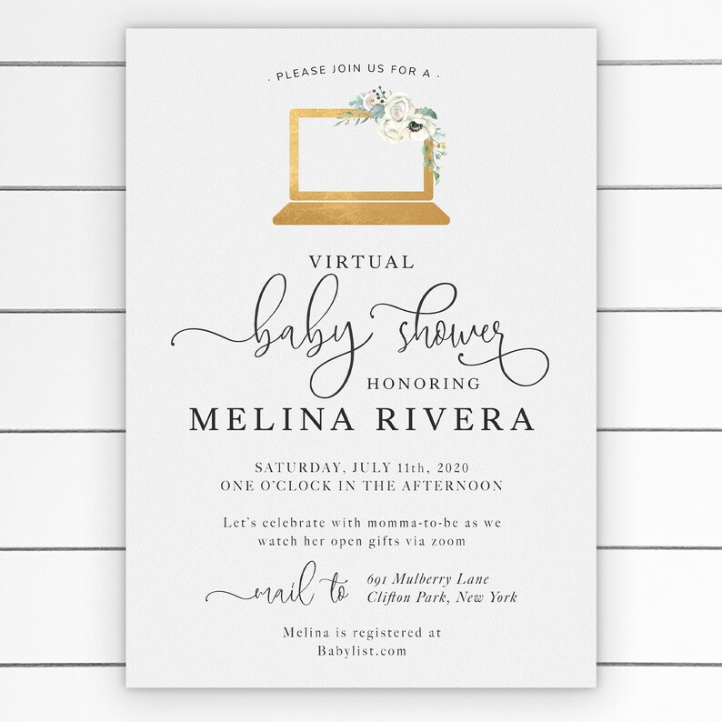 Virtual Baby Shower Neutral Baby Shower Baby Boy Baby Girl Etsy
