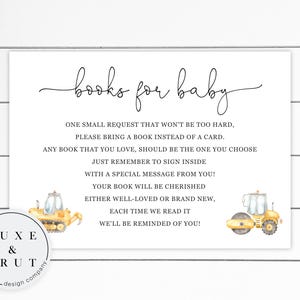 Bijpassende boeken voor baby in aanbouw voor babyboekkaart, inlegvellen babyshower, doe-het-zelf