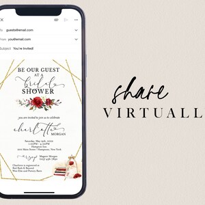 Be Our Guest Bridal Shower Invitation, DIY, Editable Download - Etsy