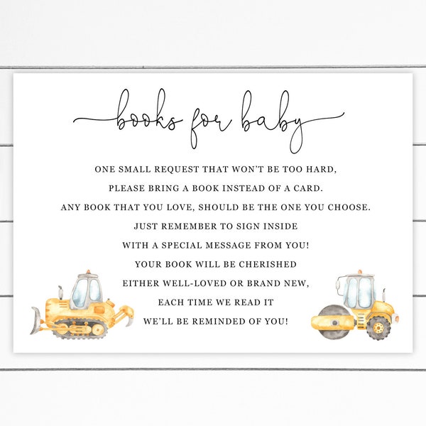 Livres assortis Baby UnderConstruction pour carte de livre de bébé, encarts pour baby shower, bricolage