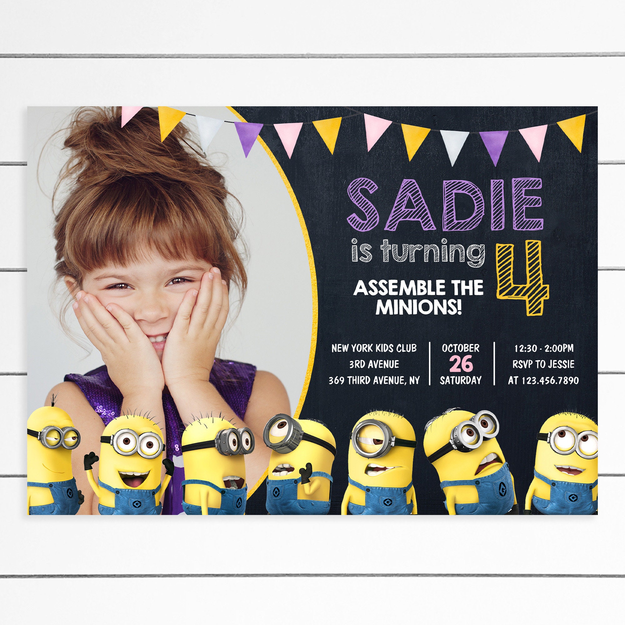Assemble the Minions Birthday Party Invitation, Despicable Me, Kids  Birthday, Edit Yourself, - Etsy
