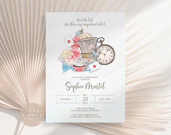 Once In a Lifetime Love Gives Us a Fairytale Bridal Shower Invitation, Editable, Instant Download, Edit Yourself with Corjl