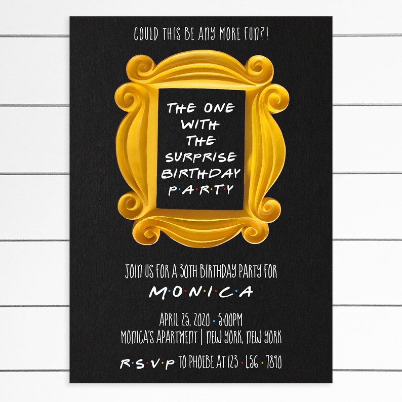 Friends Birthday Party Invitation: Surprise Party Theme (digital File ...