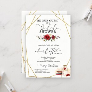 Be Our Guest Bridal Shower Invitation, DIY, Editable Download - Etsy