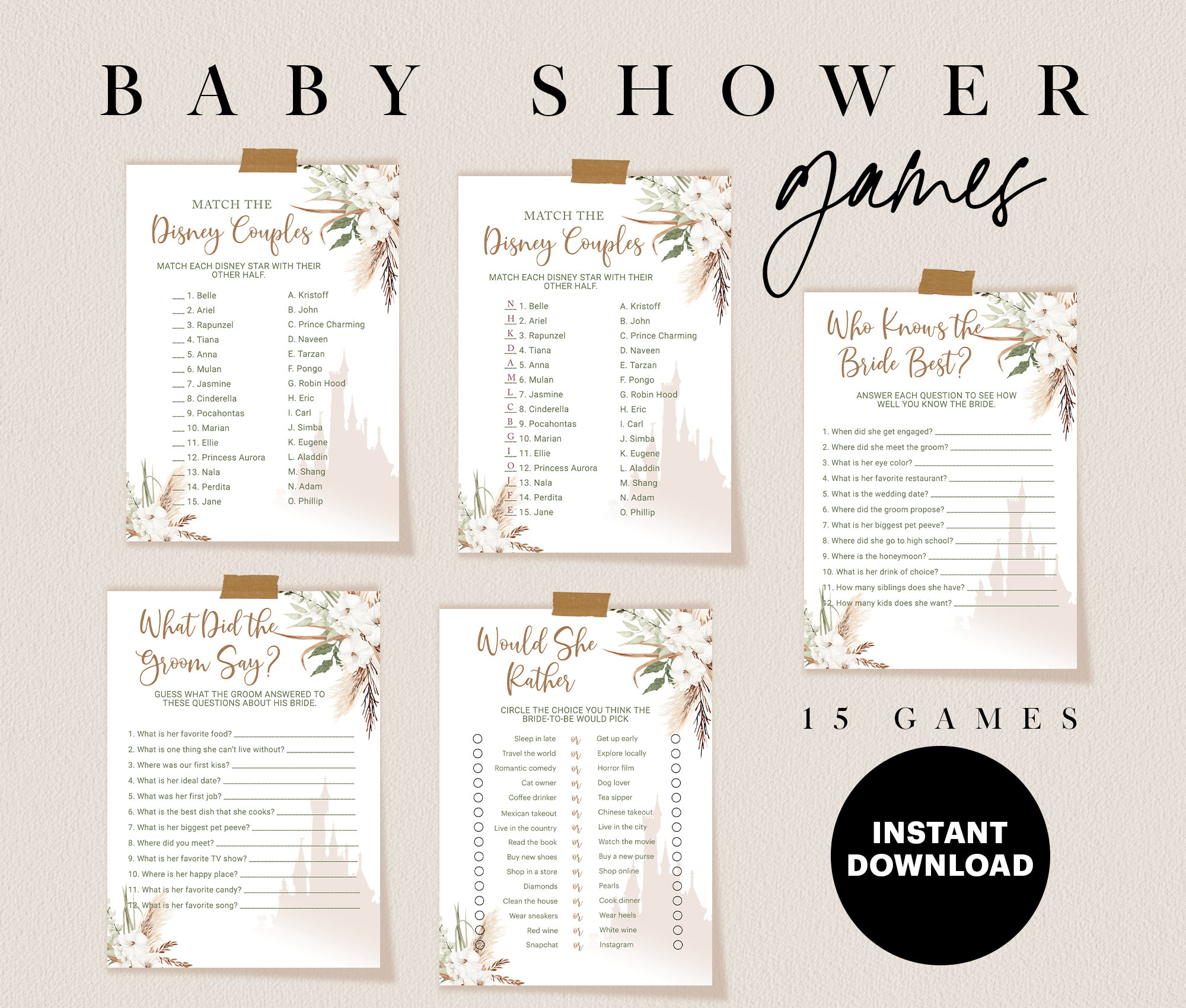 Bridal Shower Games Paper Luxe