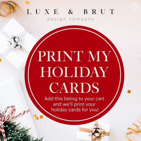 Print My Christmas + Holiday Cards, Photo Card Printing Service, Double or Single Sided