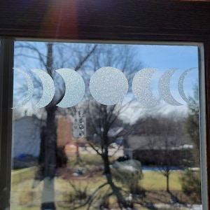 Phases of the Moon Window Cling Decal