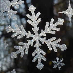 Shimmer Schneeflocken Fensterbild 20er-Set!