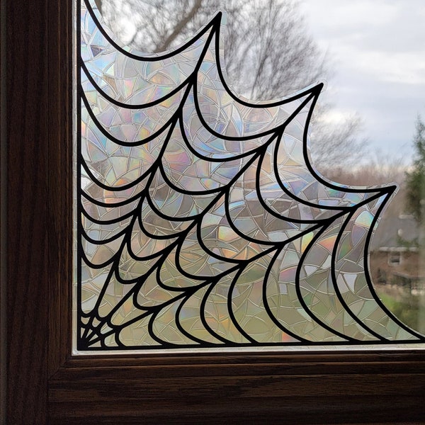 Spiderweb Prism Window Sticker
