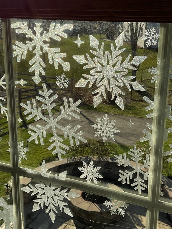 Fake Snow Flakes Display, Window Artificial Snow Display