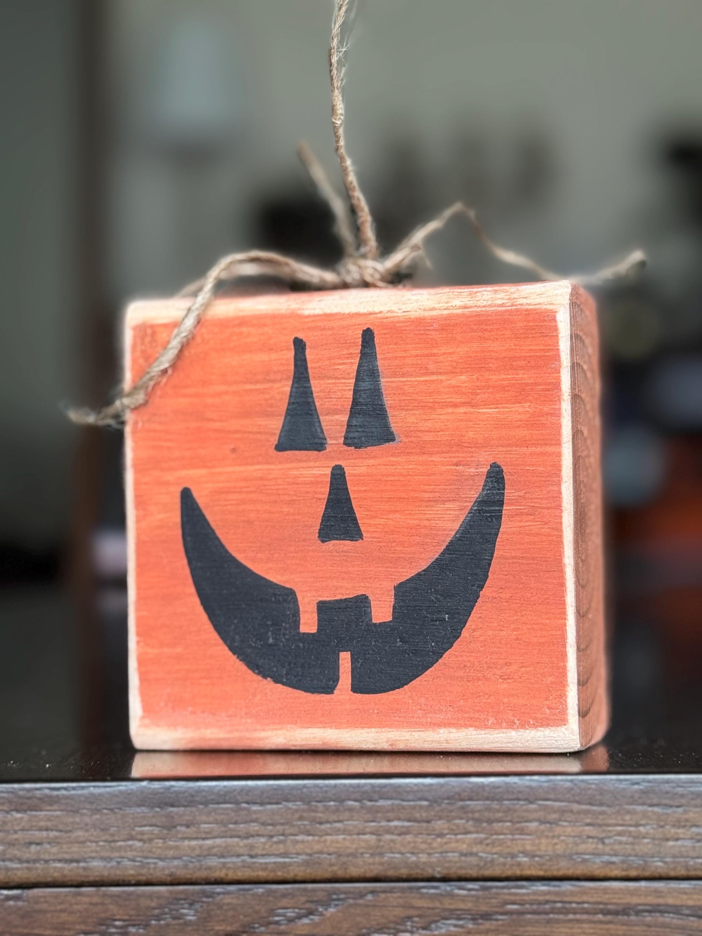 Handpainted Wooden Halloween Shelf Sitters: Ghost, Jack O Lantern ...