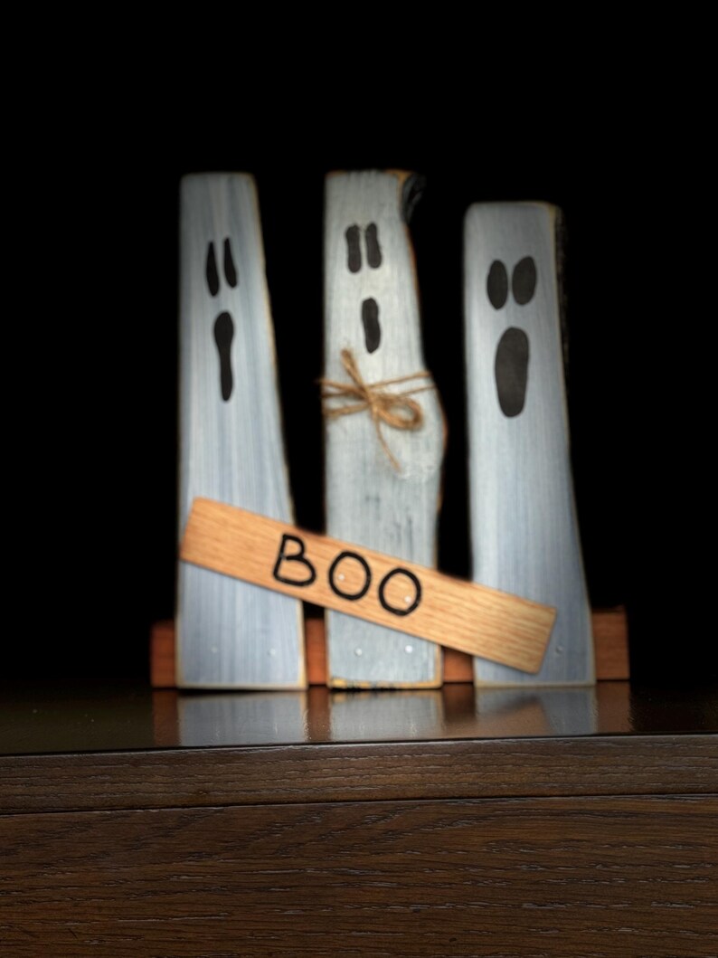 Handmade Unique One-of-a-kind Ghosts, Wooden Halloween Decor - Etsy