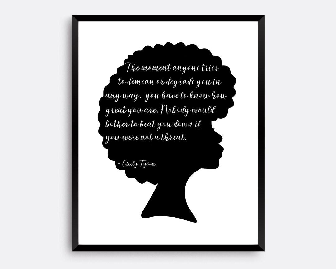 Black Woman Wall Art Black Women Quotes African-american - Etsy