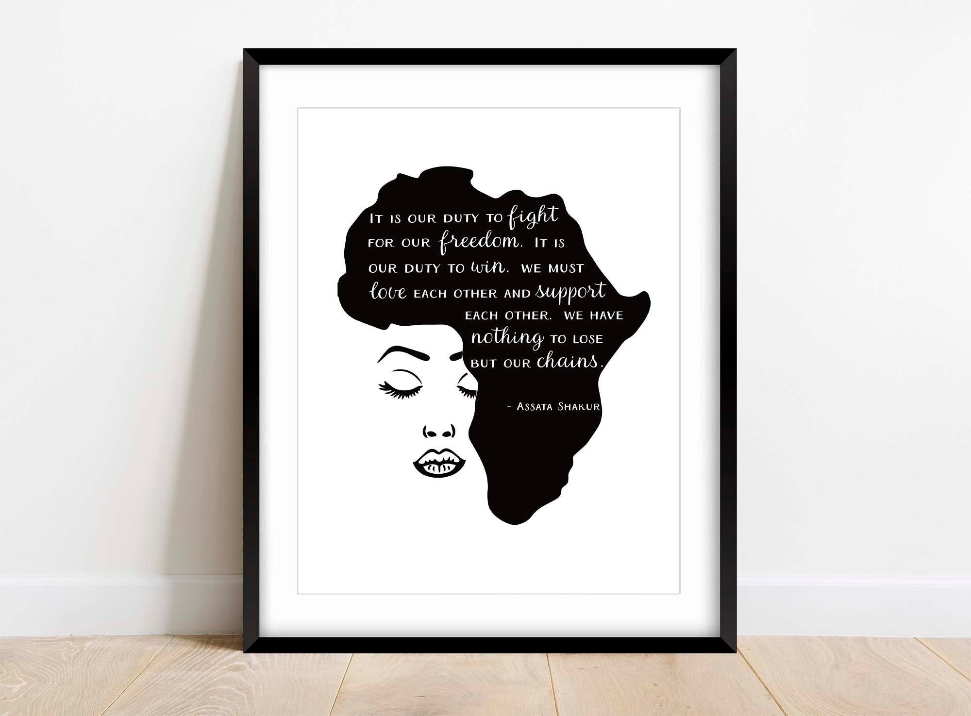 African american Wall Art Assata Shakur Quotes Activist Quotes Black african-american-wall-art-assata-shakur-quotes-activist-quotes-black