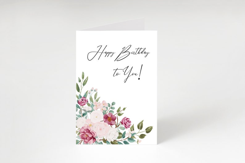Printable Happy Birthday Card 5x7 Greeting Card Birthday | Etsy