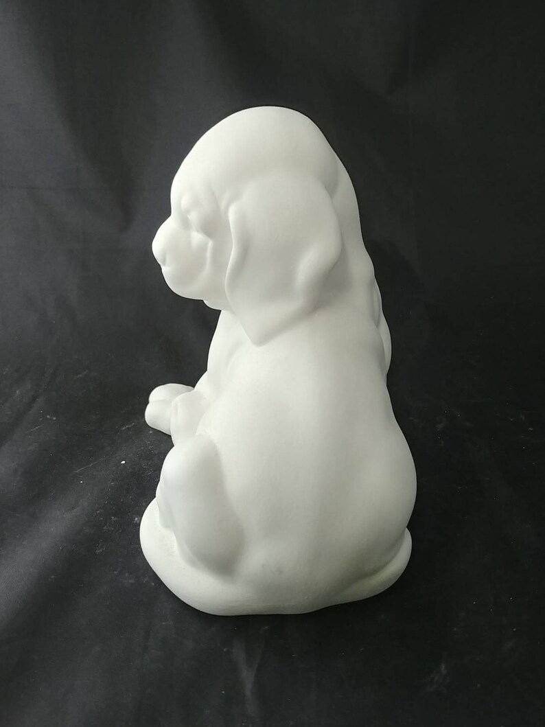 Ready to Paint Ceramic Bisque Puppy Dog from Vintage Mold DIY Etsy