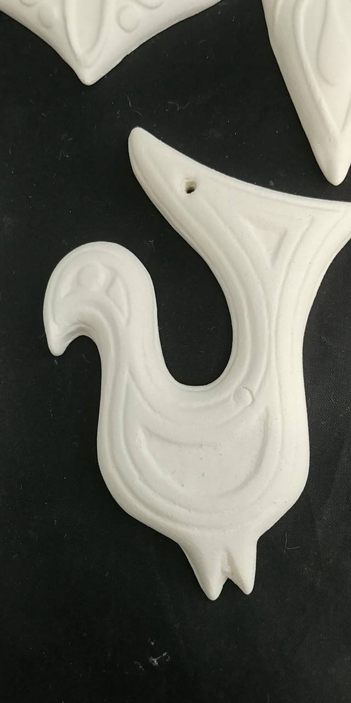 Unpainted Ceramic Christmas Ornaments 