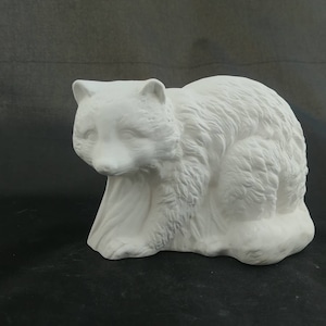 Unpainted Ceramic Bisque Racoon  DIY Ceramics to Paint Yourself