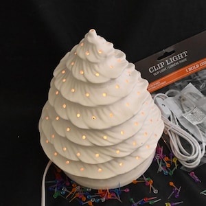 Tree Only, Unpainted Ceramic Bisque Spiral Christmas Tree, Spiral Tree, Christmas Décor, Vintage Christmas Tree