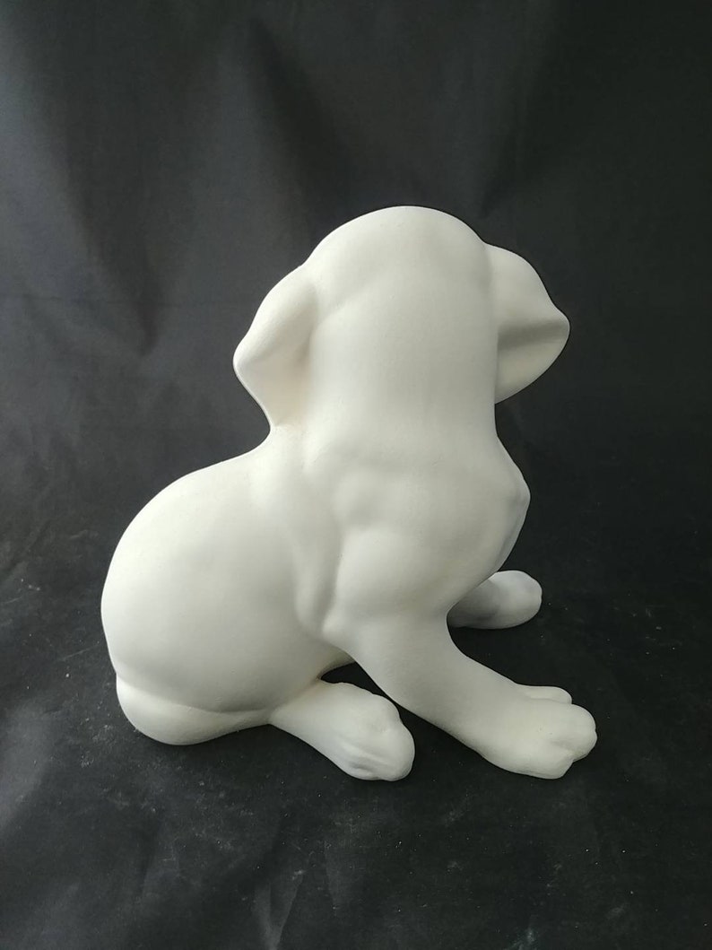 Ready to Paint Ceramic Bisque Puppy Dog from Vintage Mold DIY Etsy