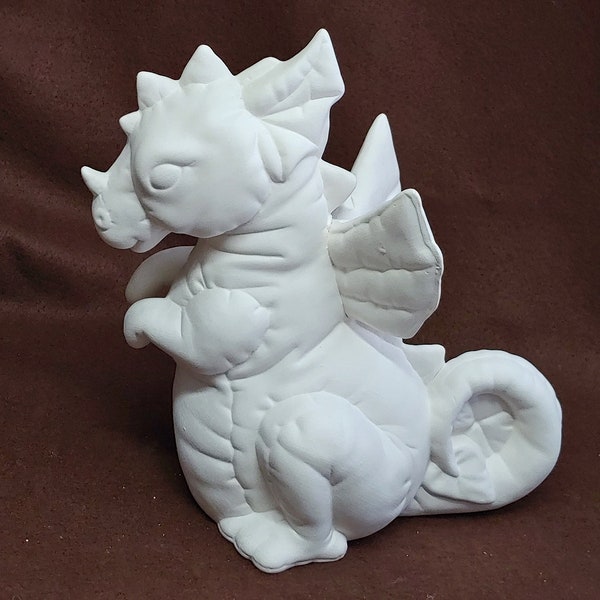 Ready to Paint Ceramic Bisque Dragon Etsy