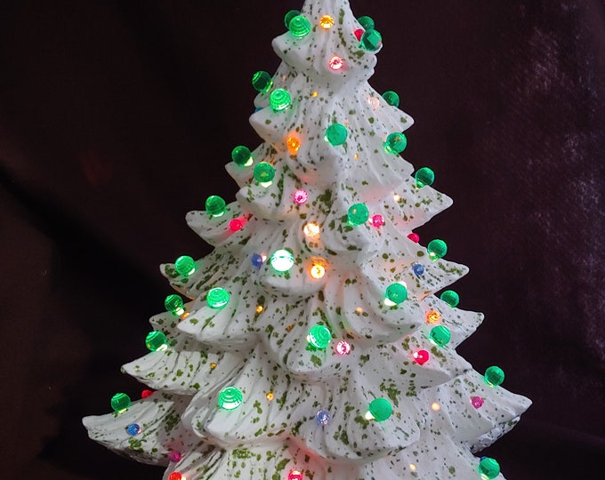 Large Lighted Ceramic Christmas Tree Made From Vintage Nowell's Mold - Etsy