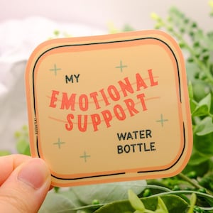 My Emotional Support Wasserflasche Wasserdichter Vinyl-Aufkleber