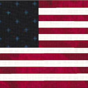 Simple American Flag Foundation Paper Piece Pattern Block, PDF Digital Pattern Download, Beginner Pattern, Mug Rug / Quilt Block Pattern