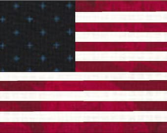 Bloco de padrão de peça de papel de fundação de bandeira americana simples, download de padrão digital de PDF, padrão de iniciante, tapete de caneca/padrão de bloco de colcha
