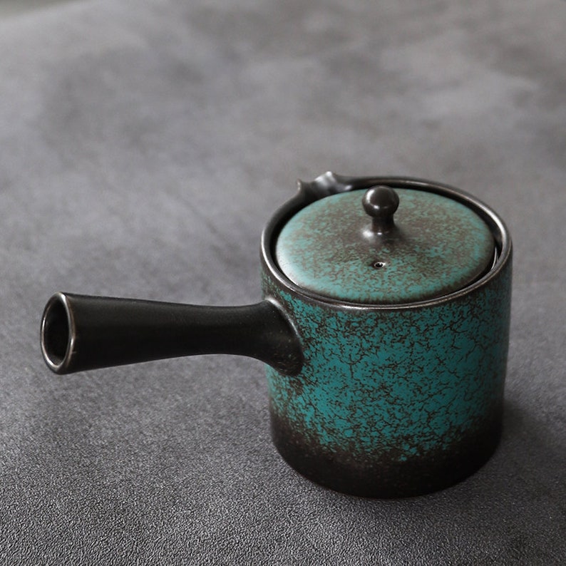 TANGPIN Teagreen Ceramic Kyusu Teapots With Stainless Steel Etsy Canada