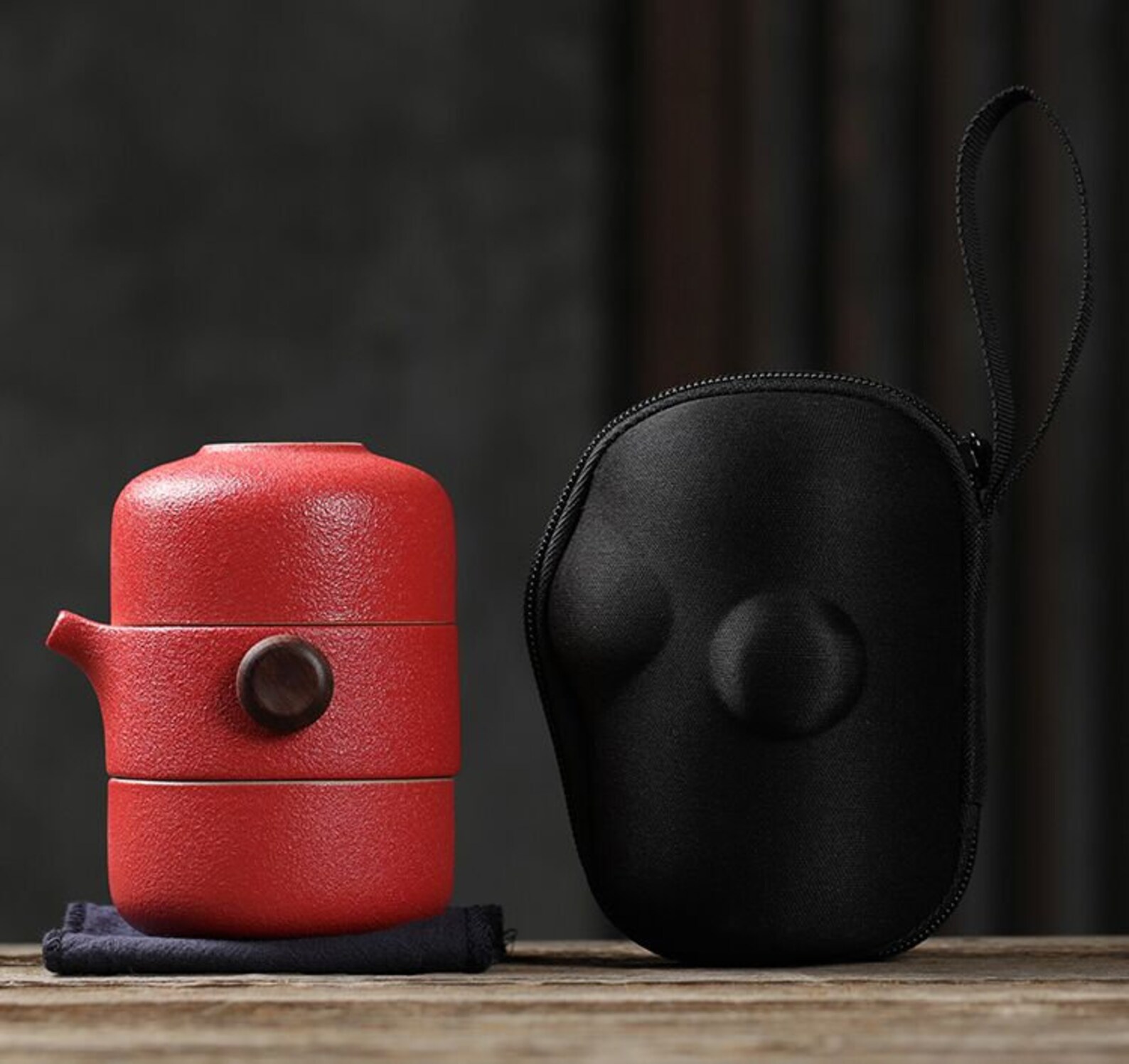 TANGPIN TEA Ceramic Teapot With 2 Cups Portable Travel Tea Etsy