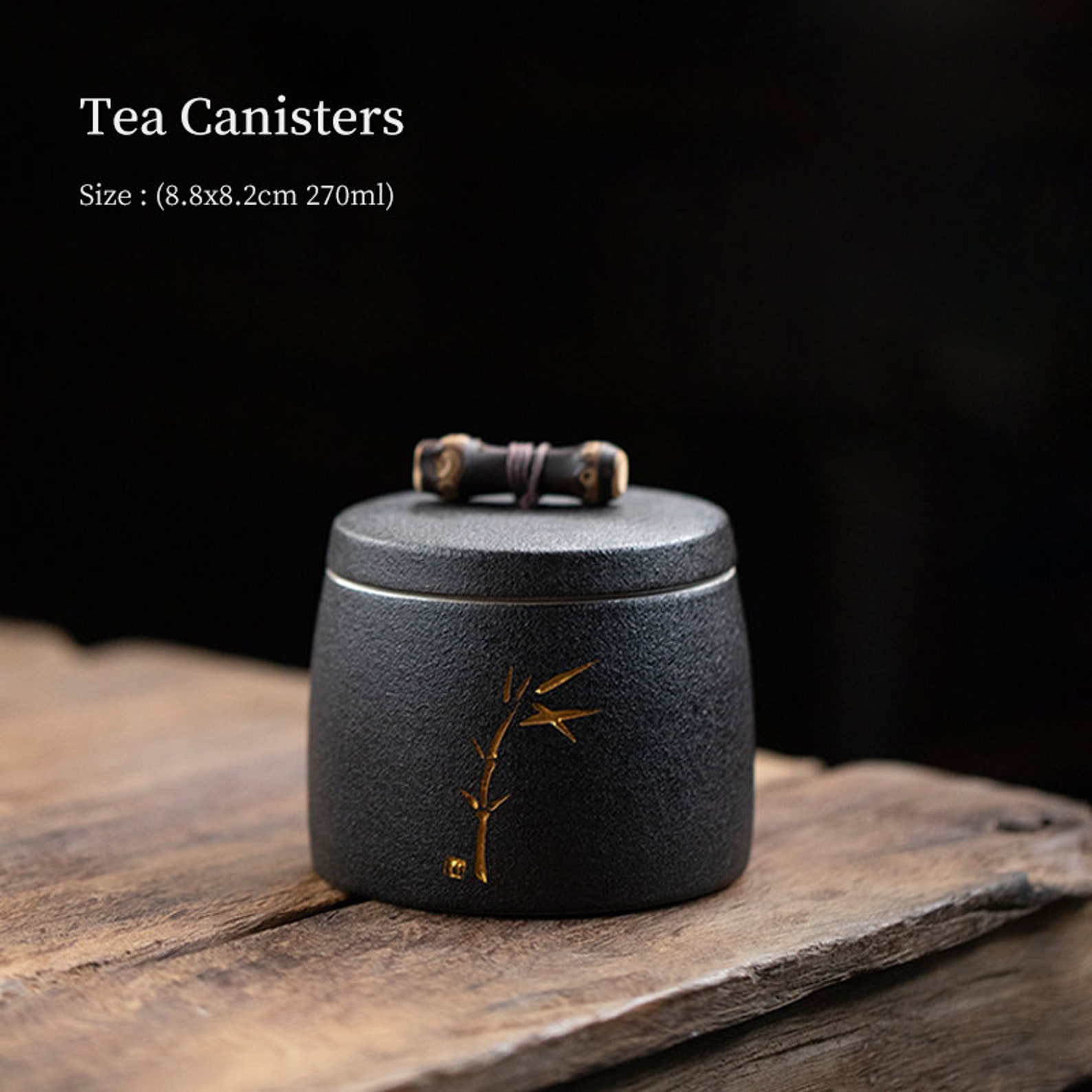 TANGPIN Teablack Tea Canisters 999 Silver and Ceramic Tea Etsy