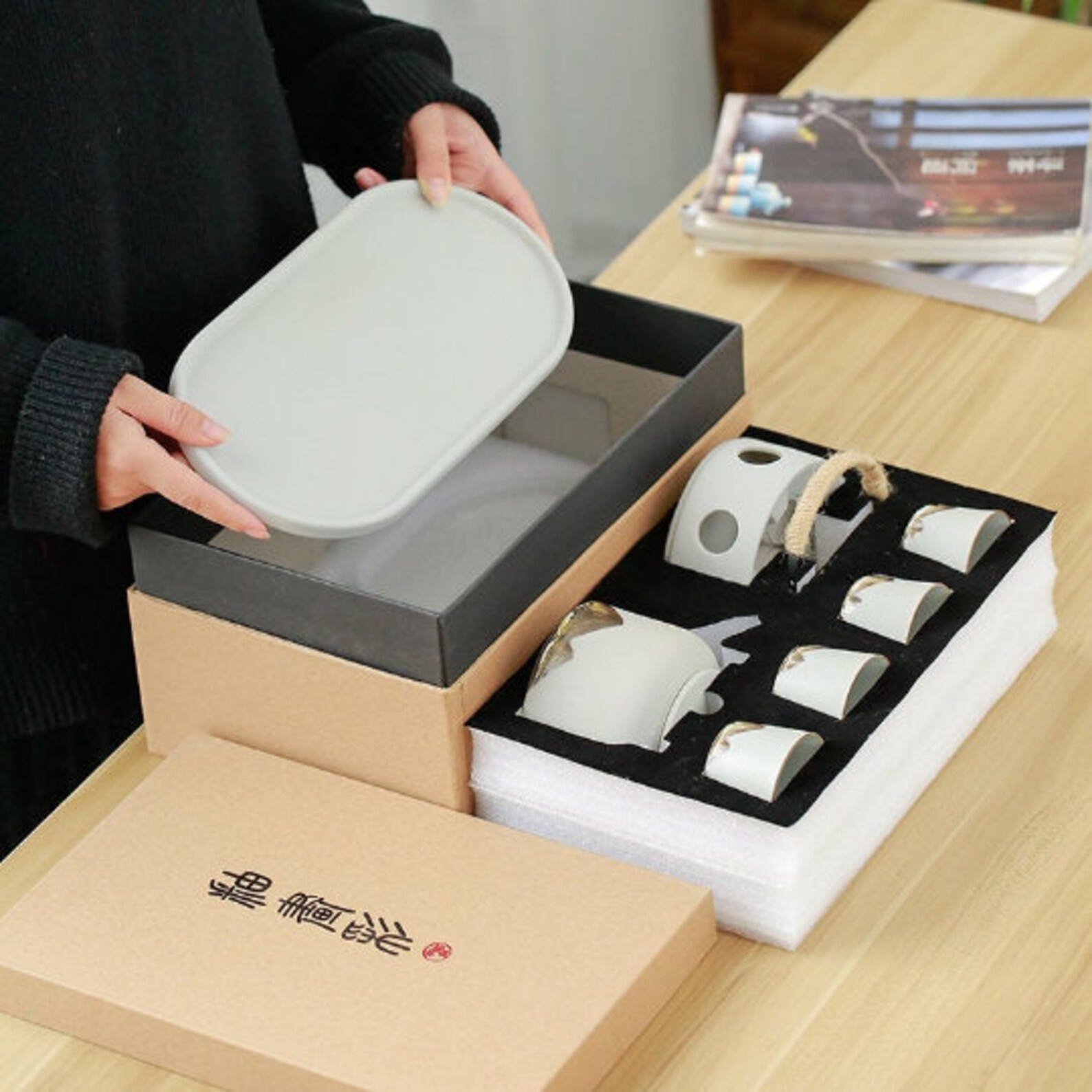 TANGPIN Teaceramic Tea Sets Mountain Chinese Kung Fu Tea Sets Etsy