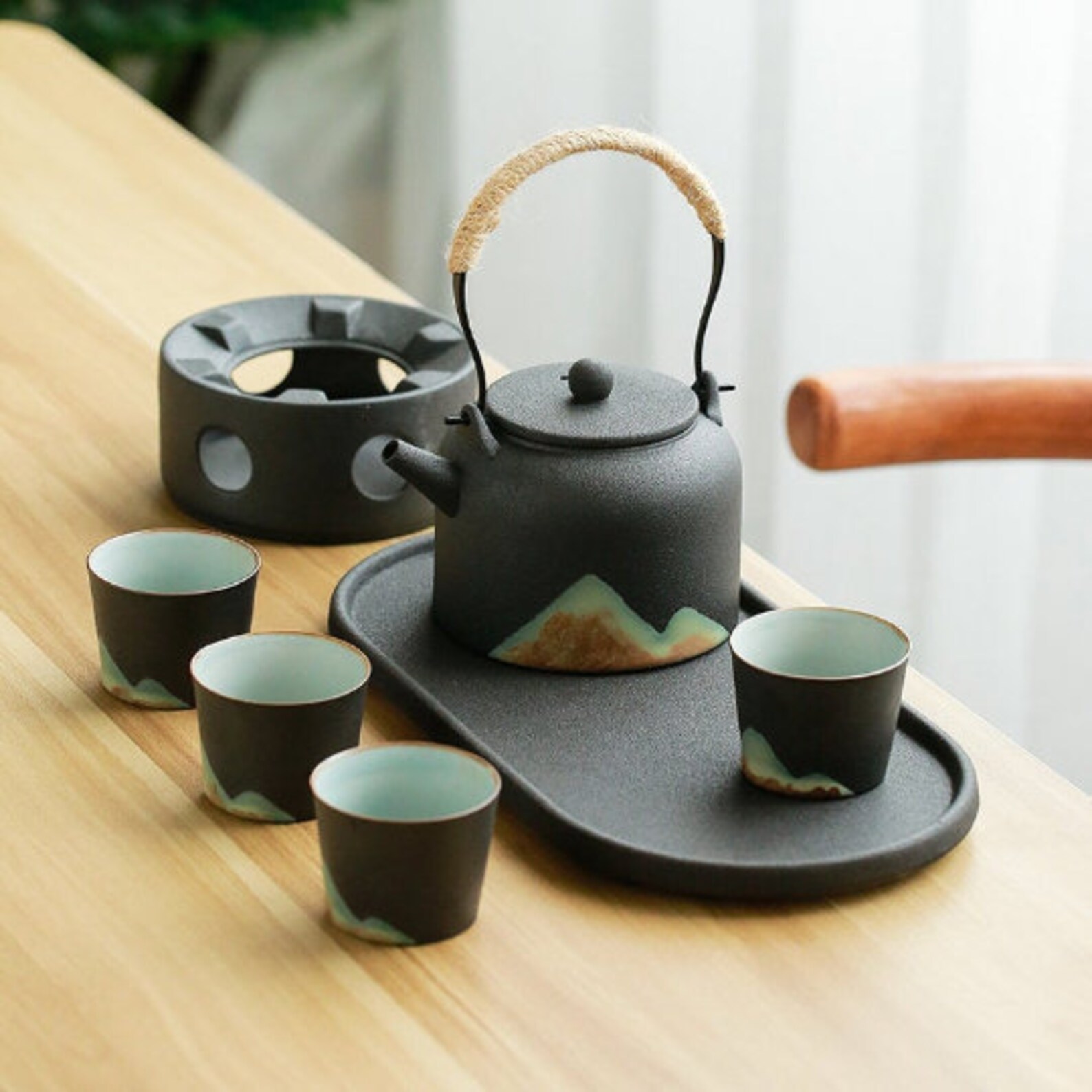 TANGPIN Teaceramic Tea Sets Mountain Chinese Kung Fu Tea Sets Etsy