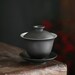 TANGPIN TEA-Black Ceramic Gaiwan Tea Cup Porcelain Cup 150ml 