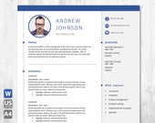 Resume Template. CV Template. Simple two page resume template with cover letter. Compatible with Microsoft Word