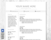 Resume Template. CV Template. Simple one page resume template with cover letter. Compatible with Microsoft Word