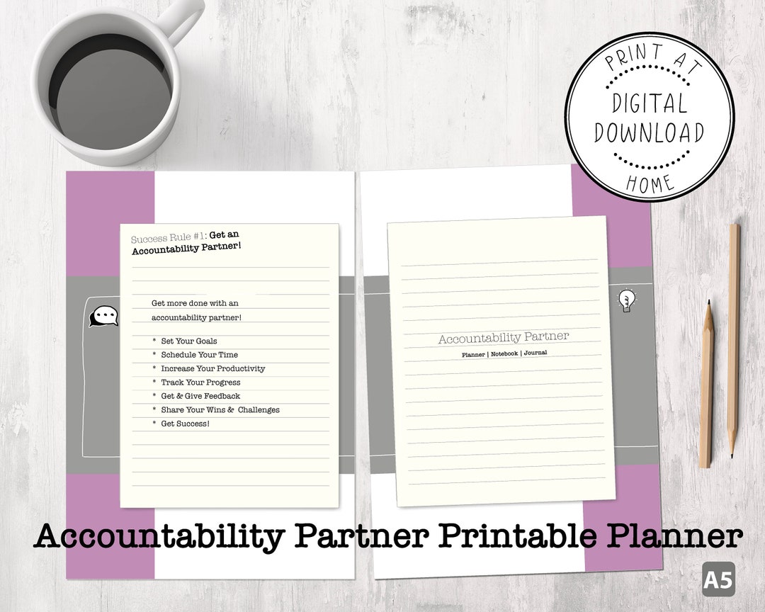 Reach Your Goals Accountability Printable Planner. to Use With Your ...