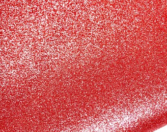 Pink fine glitter faux leather sheet, thin solid vinyl fabric, diy hair bow and earrings, glitter canvas sheet