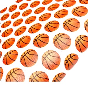 Basketball printed faux leather sheets sports vinyl fabric craft supplies diy earrings hair bows accessories pattern material