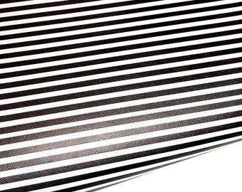Black stripe printed faux leather sheet pattern vinyl fabric diy crafting supplies earrings accessories hair bows