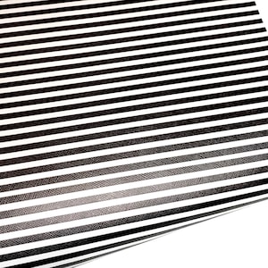 Black stripe printed faux leather sheet pattern vinyl fabric diy crafting supplies earrings accessories hair bows