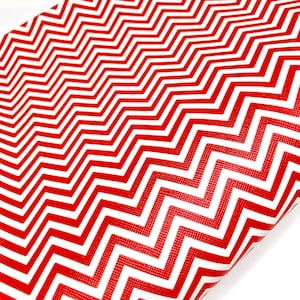 Red chevron printed faux leather sheets pattern vinyl fabric diy crafting supplies earrings accessories hair bows