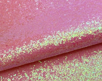 Baby pink chunky glitter faux leather sheets, vinyl fabric, diy hair bow and earrings, craft supplies for applique making