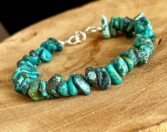 Turquoise gemstone bracelet, December birthstone jewelry, custom beaded stone layering bracelet
